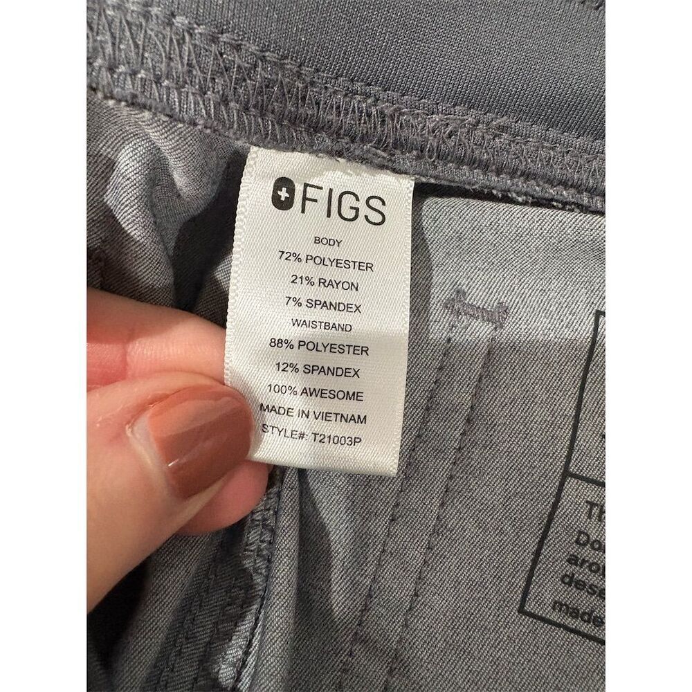 FIGS Women's Gray Scrub Pants XS Elastic Waist Workwear - Picture 7 of 8